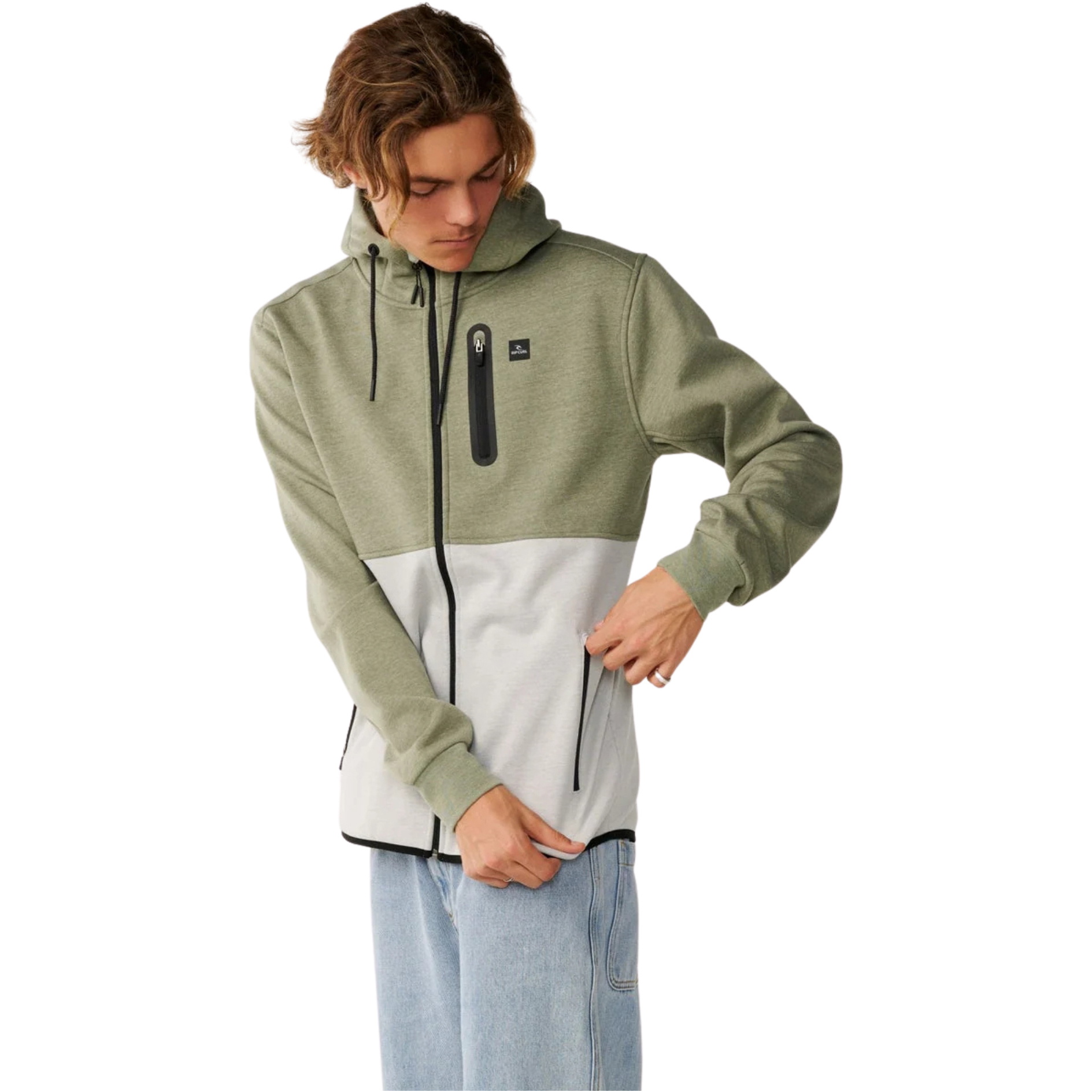 2026 Rip Curl Homem Partida Vinculada Anti-Série Fleece CFEDB9 - Green